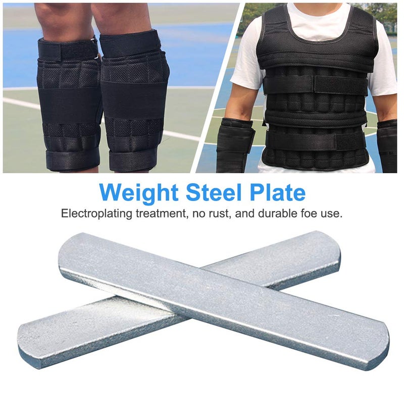 StepOK Steel Plates for Weighted Vest, Strength Training Weight Steel Plate Adjustable Round Head Rustproof - Image 2